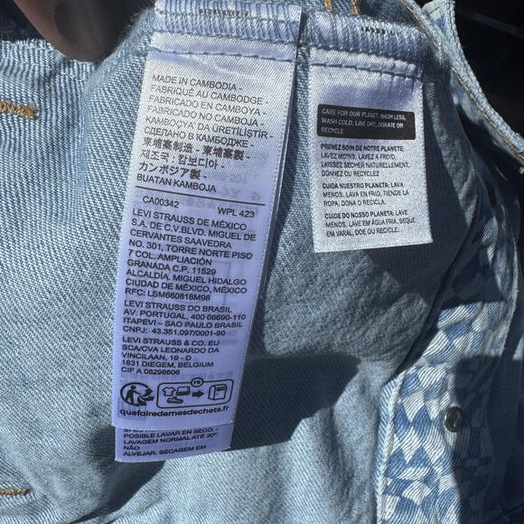 Levis Trucker Jacket Womens Small Denim Button Up Checkered New With Tags - Picture 9 of 11